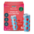 Organika Refresher Sparkling Electrolyte — Raspberry, pack of 4 × 355 mL cans with individual can