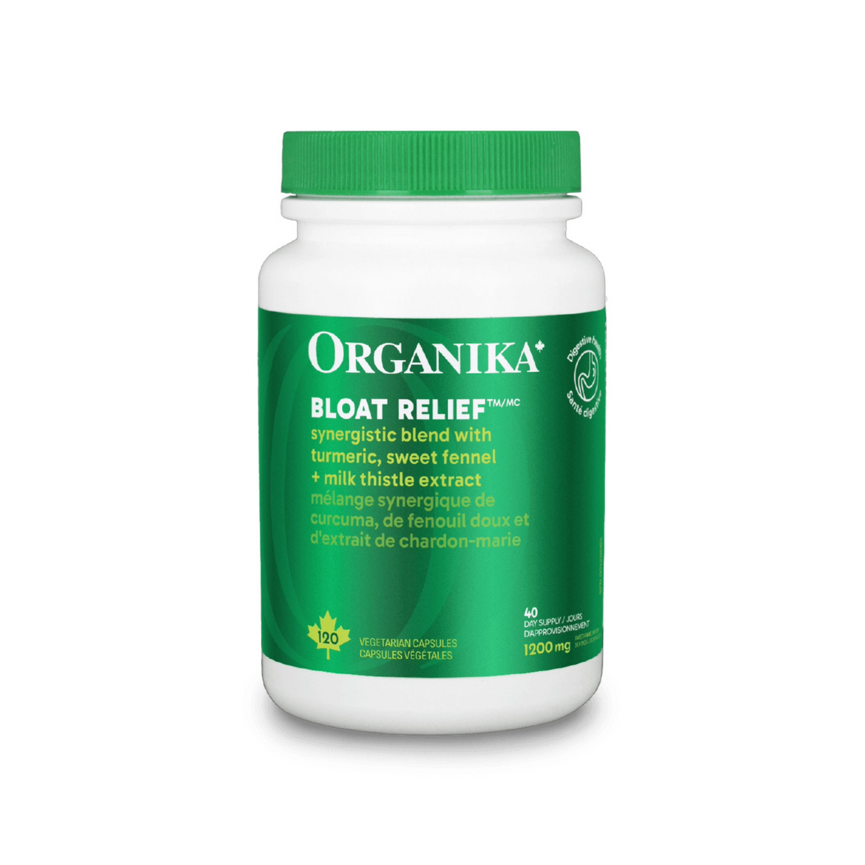 Organika Bloat Relief 120 Vegetable capsules