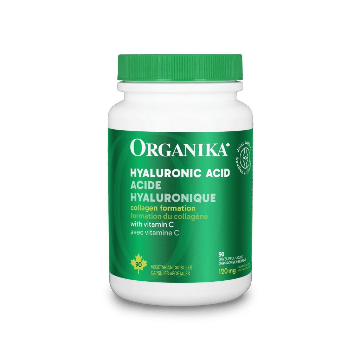 Organika Hyaluronic Acid 120mg with Vitamin C 90 Vegetable Capsules