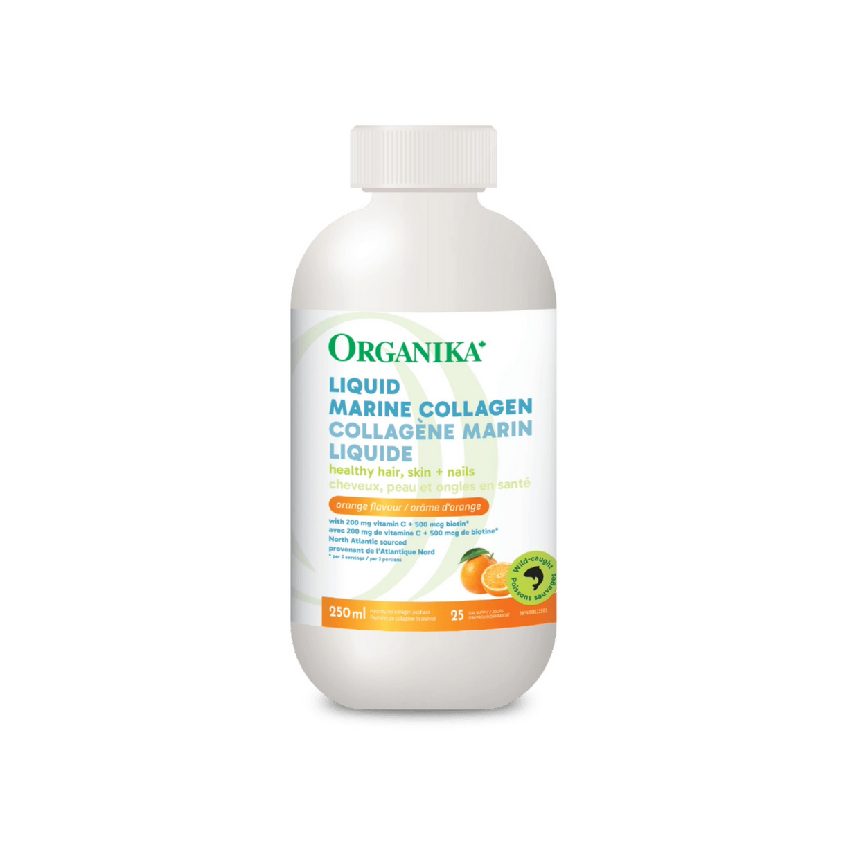 Organika Liquid Marine Collagen 250 mL Orange Flavor - 25 Day Supply