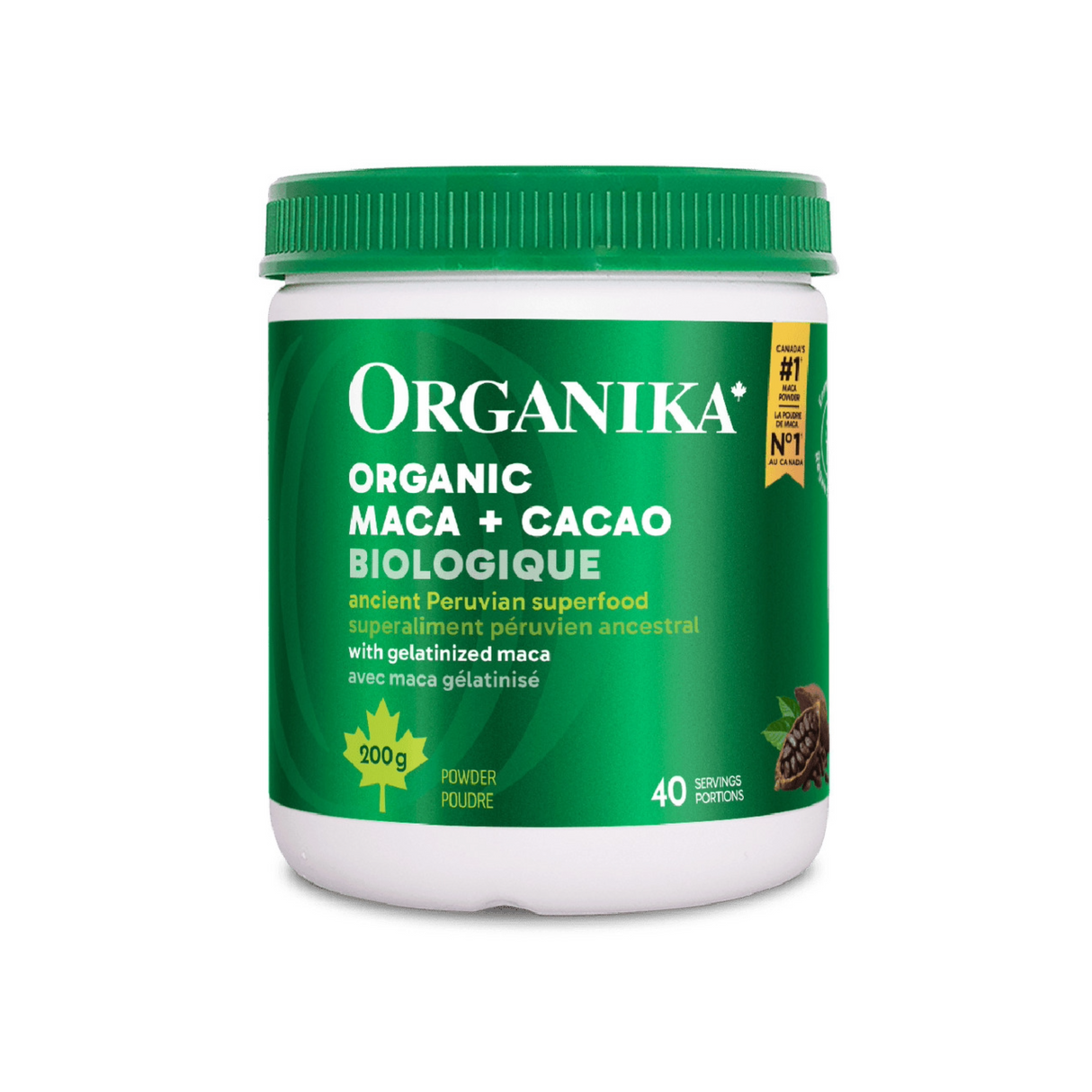 Organika Maca + Cacao Powder 200g