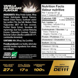PVL Isogold 5lbs Vanilla Milkshake whey protein isolate tub rear nutrition facts supplement label