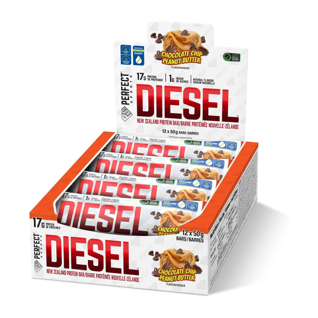 Perfect Sports Diesel Protein Bar Chocolate Chip Peanut Butter (Box of 12)