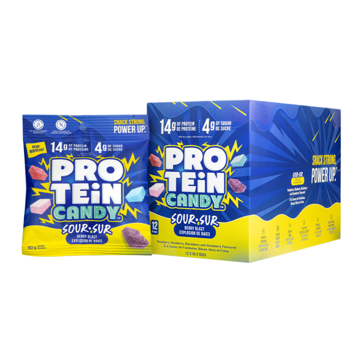 Protein Candy Box of 12 (Sour Berry Blast)