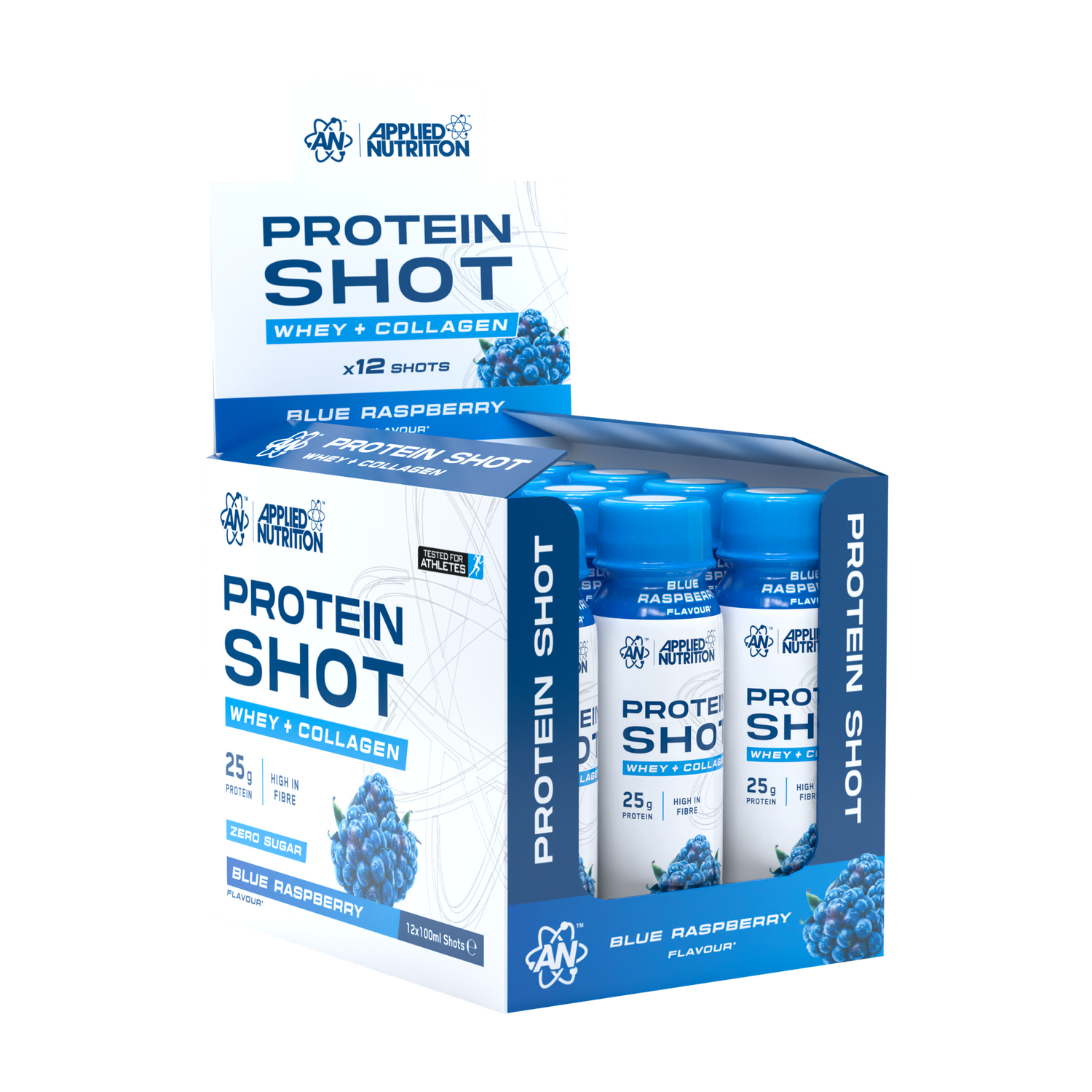 Applied Nutrition Protein Shot 100mL Blue Raspberry (Pack of 12)