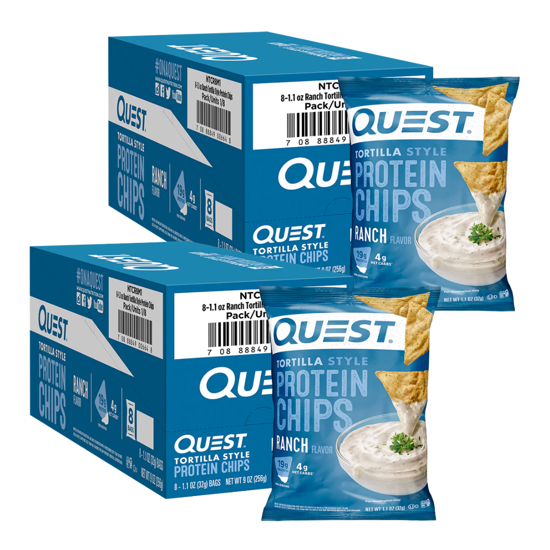 Quest Nutrition Protein Chips Ranch Pack of 2 Boxes (16 Bags)