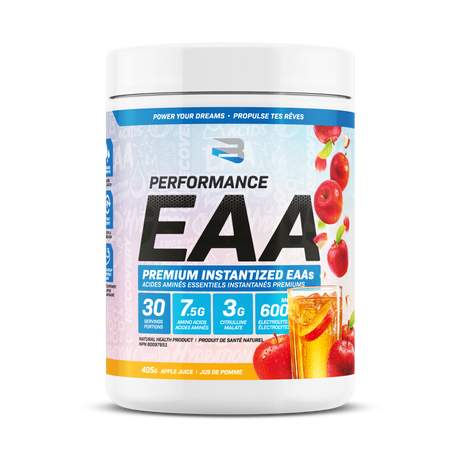 Believe Performance EAA Premium Instantized 405g — Apple Juice front label