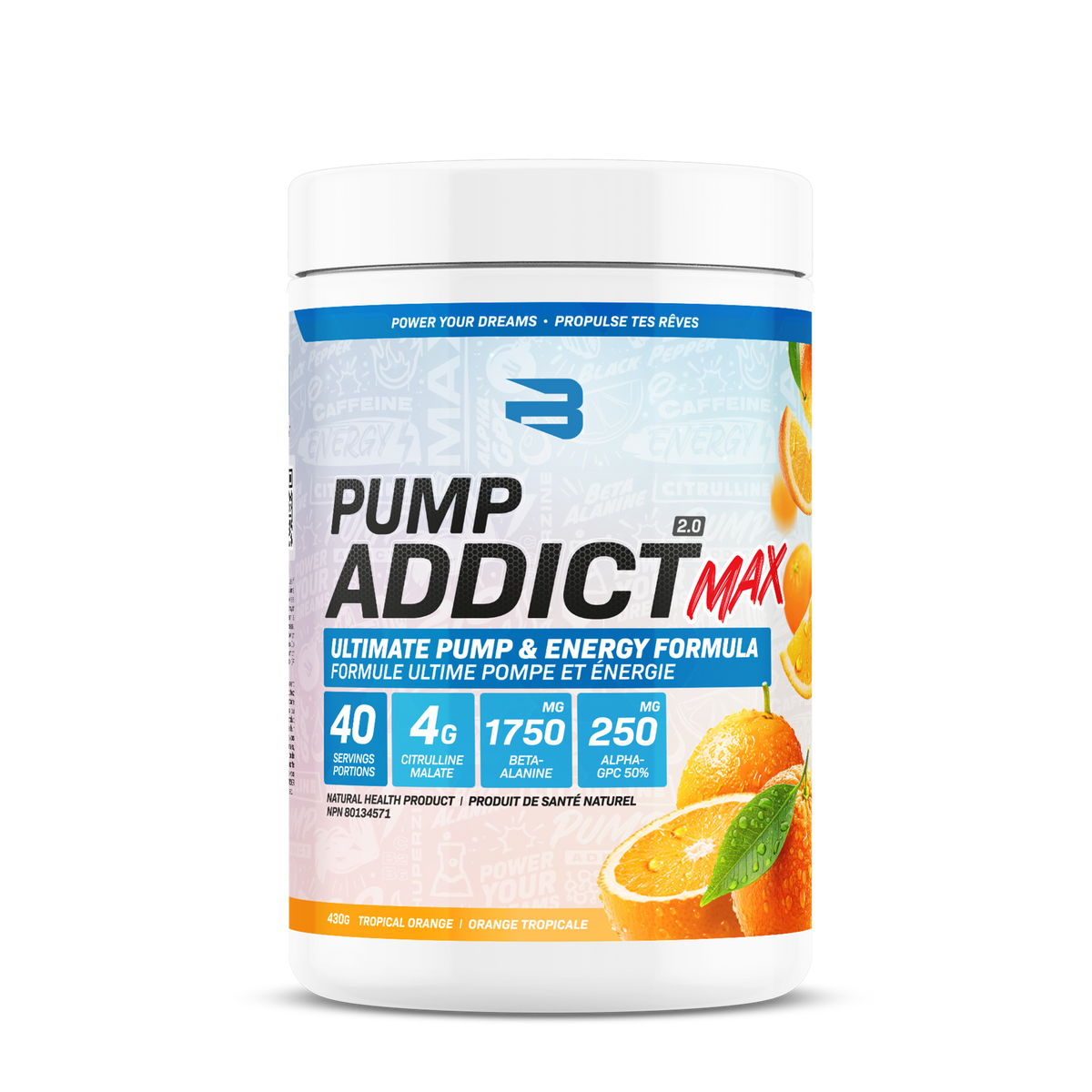Believe Pump Addict MAX 2.0 40 servings 425g