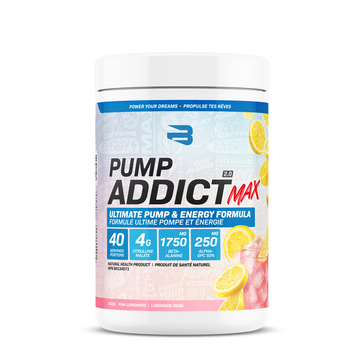 Believe Pump Addict MAX 2.0 40 servings 425g