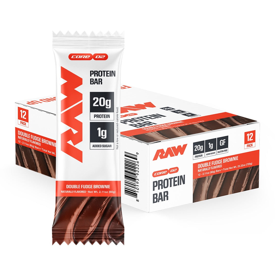 Raw Nutrition Protein Bar Double Fudge Brownie (Box of 12)