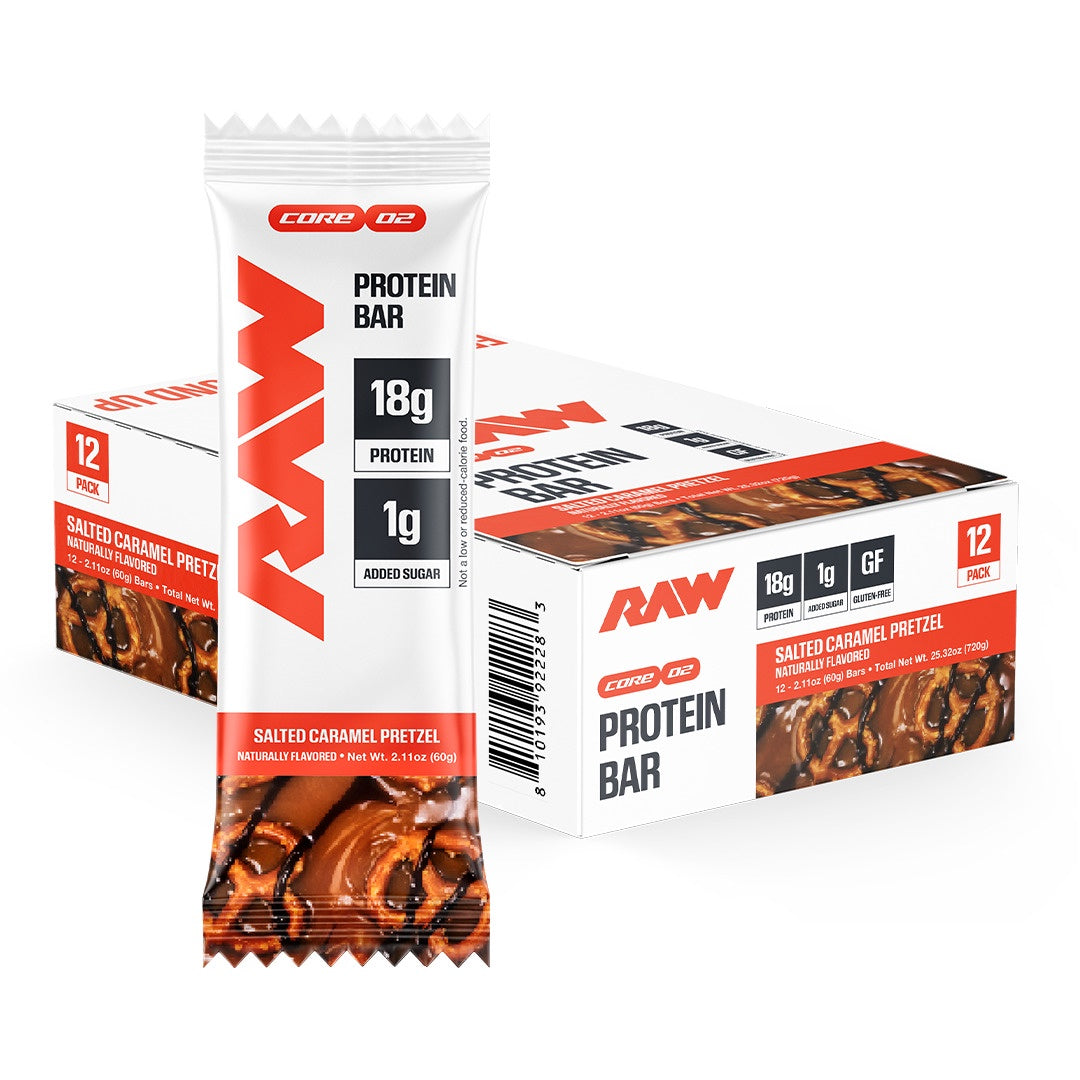 Raw Nutrition Protein Bar Salted Caramel Pretzel (Box of 12)