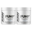 CBUM RAW Pump2 Glycerol Pre Workout 20 Servings (Pack of 2) — two unflavoured tubs, front labels