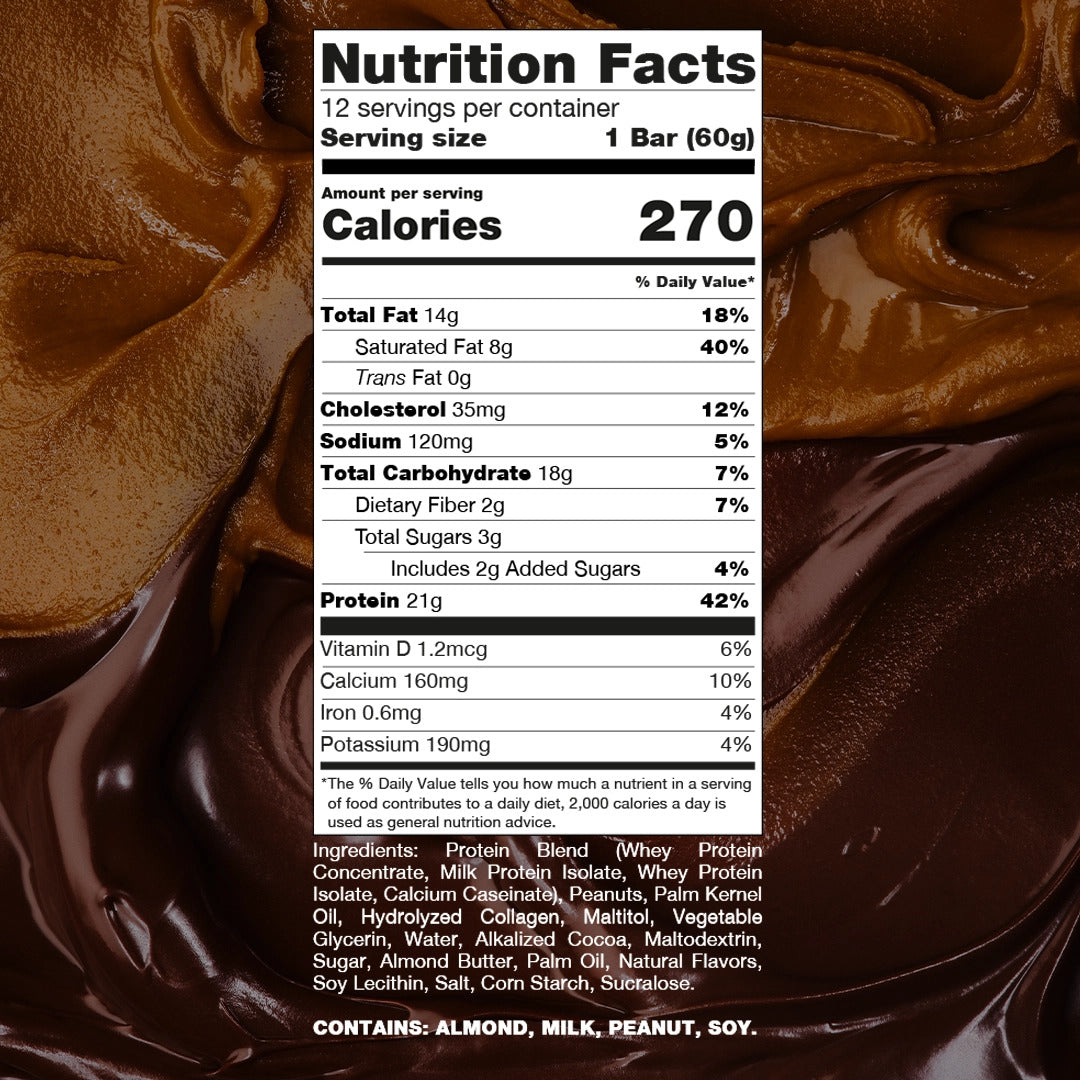 Raw Nutrition Protein Bar Peanut Butter Fudge (Box of 12)