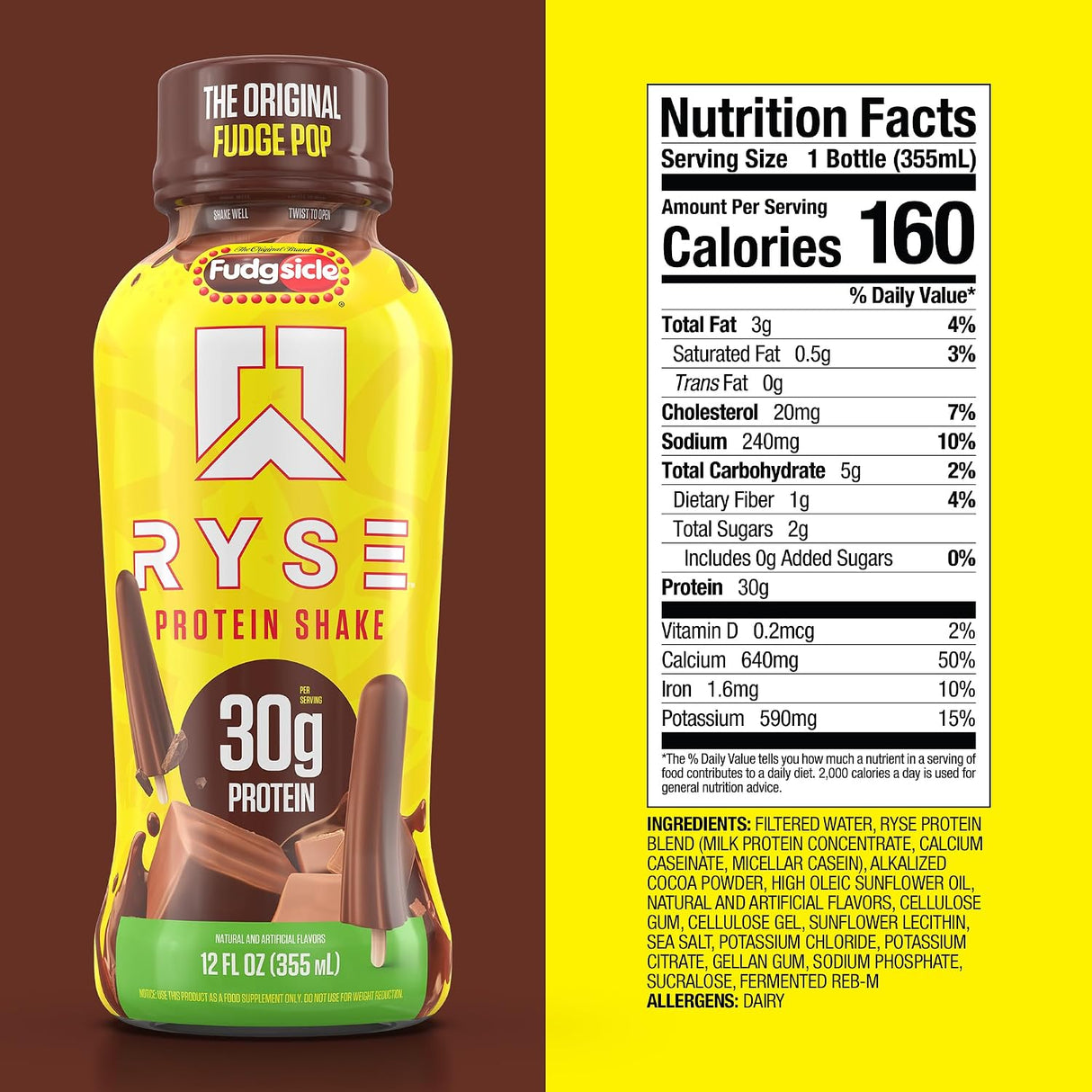 Ryse Loaded Protein Shake RTD Fudgsicle The Original Fudge Pop (Case of 12)