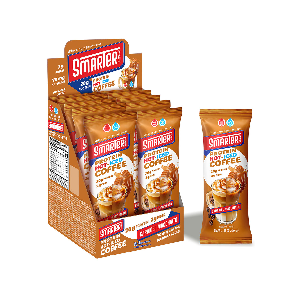 Smarter Snacks Protein Coffee Box of 10 (Caramel Macchiato)
