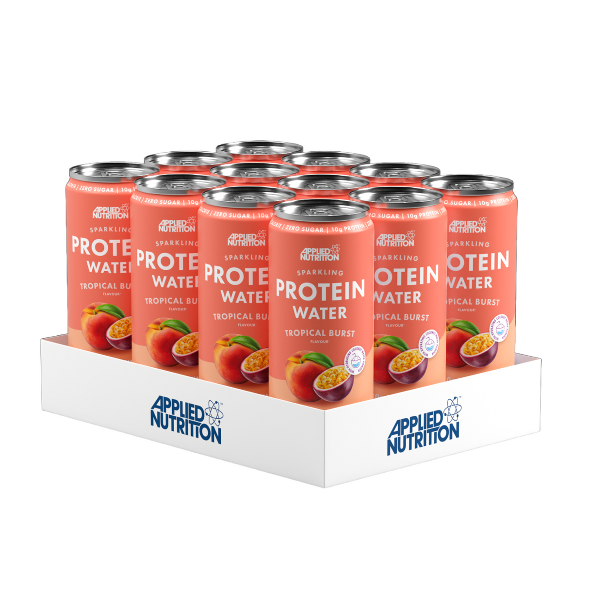 Applied Nutrition Sparkling Protein Water 355ml Tropical Burst (Case of 12 Drinks)