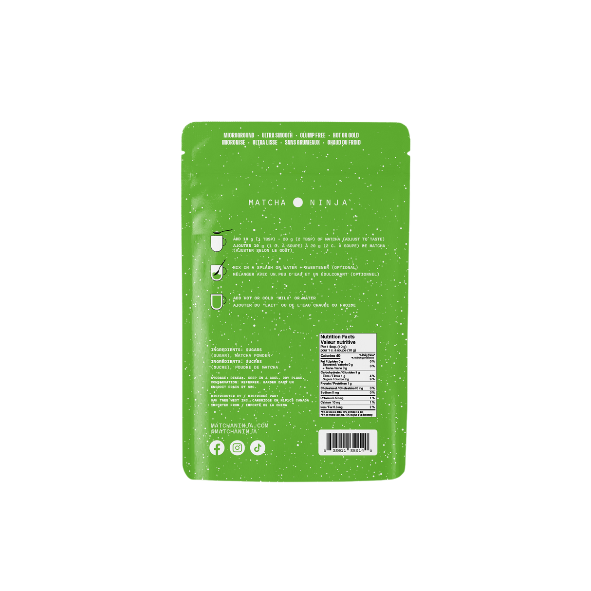Matcha Ninja Sweetened Latte Blend 1kg