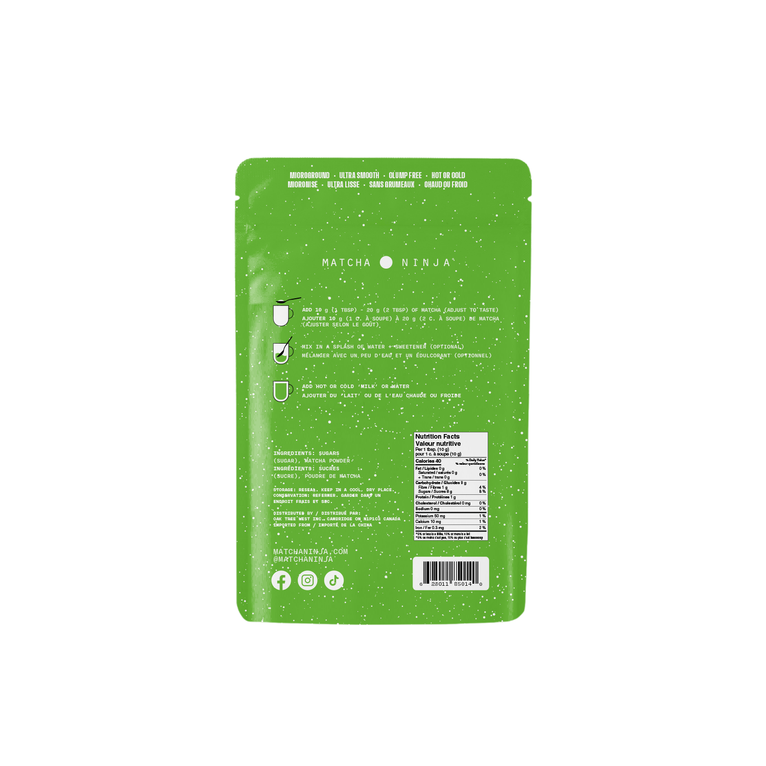 Matcha Ninja Sweetened Latte Blend 1kg