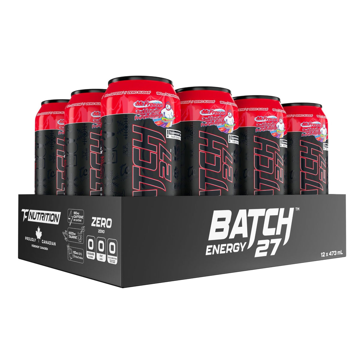 TC Batch 27 Energy Drinks (Case of 12 x 473mL) - Red Freezie