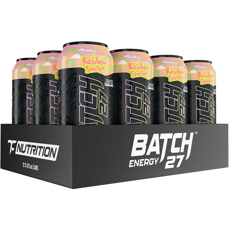 TC Batch 27 Energy Drinks (Case of 12 x 473mL) - Rainbow Sherbet