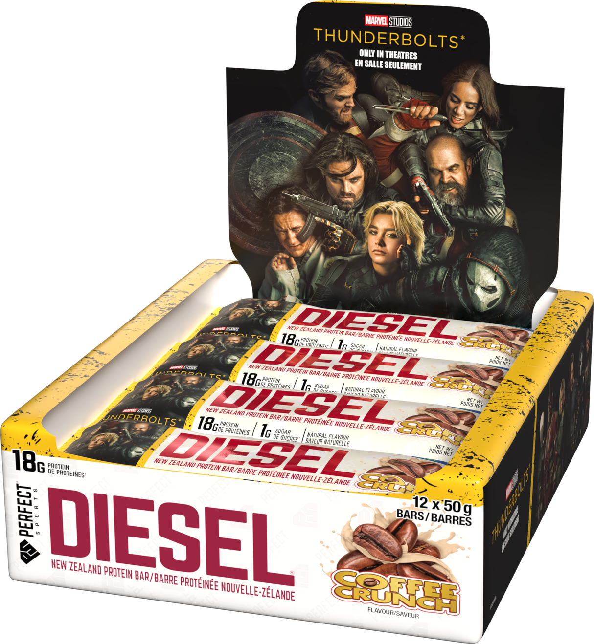 Perfect Sports Diesel Protein Bar Coffee Crunch (Box of 12)