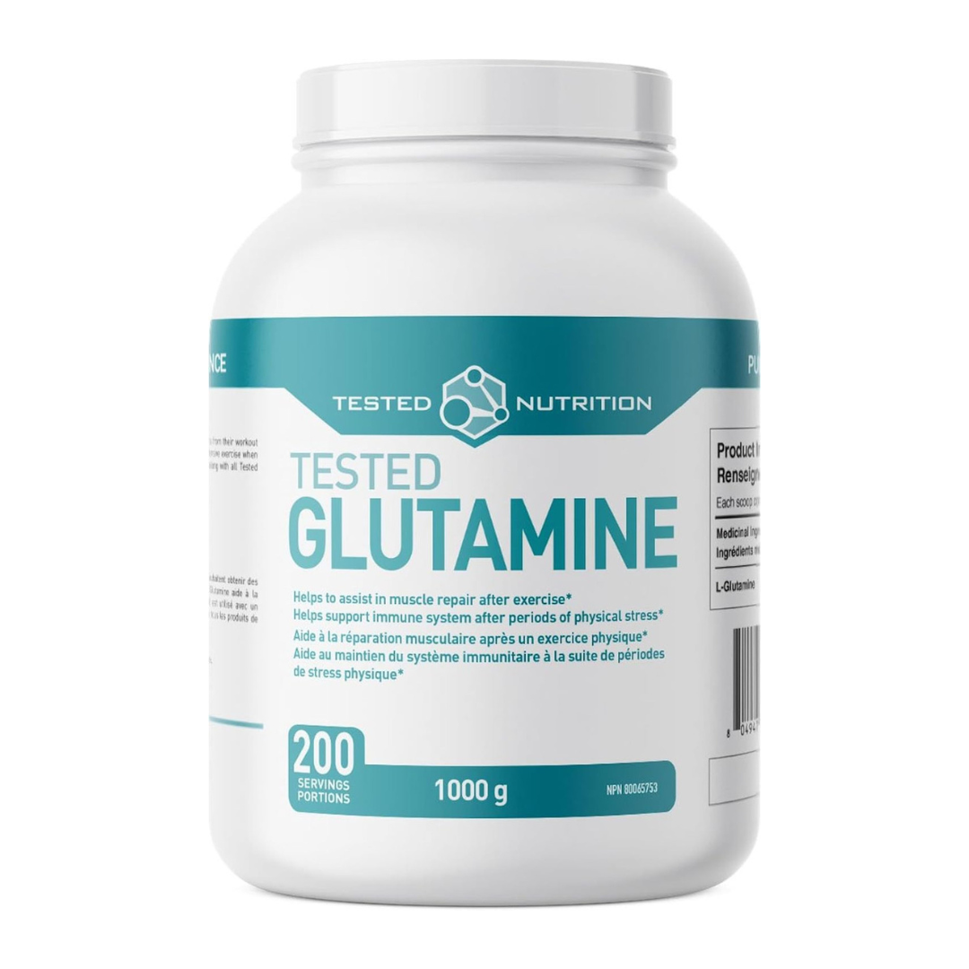 Tested Nutrition Glutamine 1000g (1KG) Unflavoured Powder