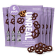 Unreal Snacks Multi-Serve Bags Dark Chocolate Covered Pretzels pack of 6, front display