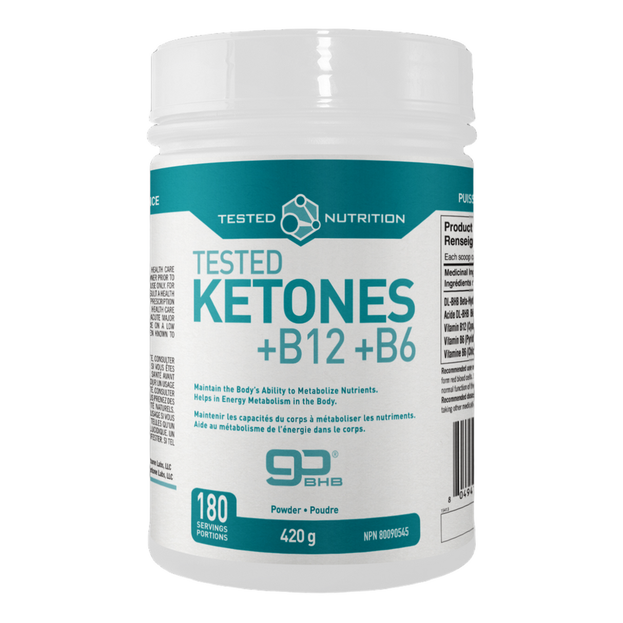 Tested Nutrition Ketones + B12 + B6 Powder