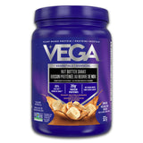 Vega Nut Butter Shake Plant-Based Protein 13 servings — Peanut Butter & Banana tub, front label