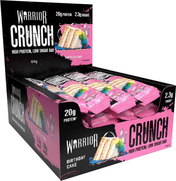 Warrior Crunch Protein Bar Box of 12 (Birthday Cake)