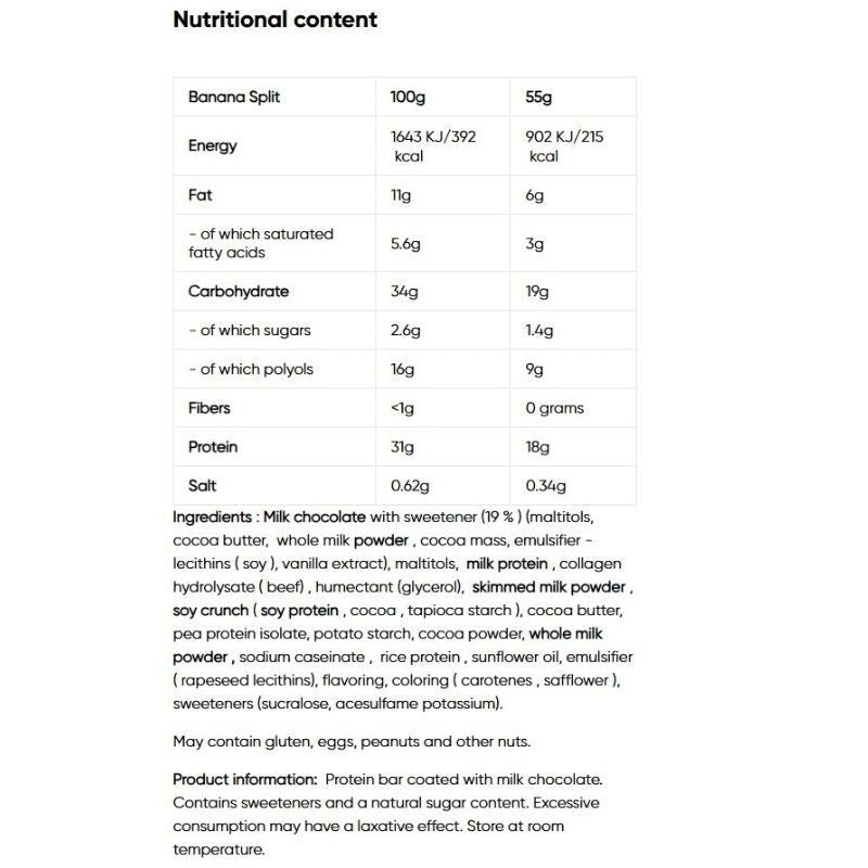 Wispy Protein Bar - Banana Split (Box of 10 Bars)