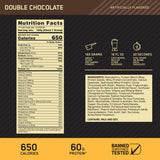 ON Gold Standard Pro Complex Gainer 5lbs — Chocolate — ingredients label and nutrition facts panel