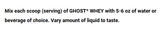 Ghost Whey Protein 2lbs 26 Servings — ingredients label and nutrition facts panel