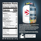Dymatize Iso 100 Hydrolyzed Whey Protein 3LB — Fruity Pebbles — ingredients label and nutrition facts panel