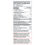 Basic Supplements Hydration Box of 20 Stick Packs — ingredients label and nutrition facts panel