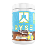 Ryse Loaded Pre 30 Servings — Country Time Blueberry Lemonade tub, front label