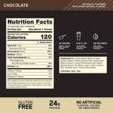 ON Gold Standard Naturally Flavoured Whey 1LB — Chocolate — ingredients label and nutrition facts panel