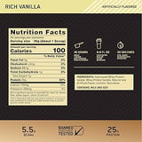 ON Gold Standard Whey Isolate 3lbs — Rich Vanilla — ingredients label and nutrition facts panel