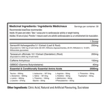 Ballistic Quick Prep 30 Servings — ingredients label and nutrition facts panel