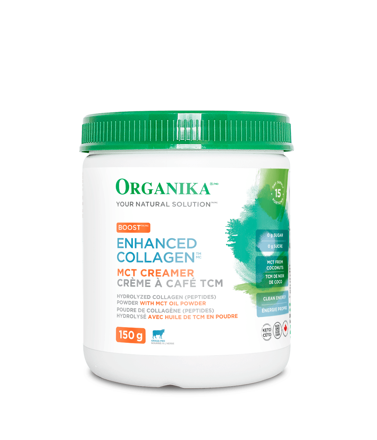 Organika Enhanced Collagen Boost with MCT Creamer 150g Unflavoured