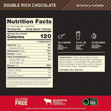ON Gold Standard Whey 1.5LB Tub — Double Rich Chocolate — ingredients label and nutrition facts panel