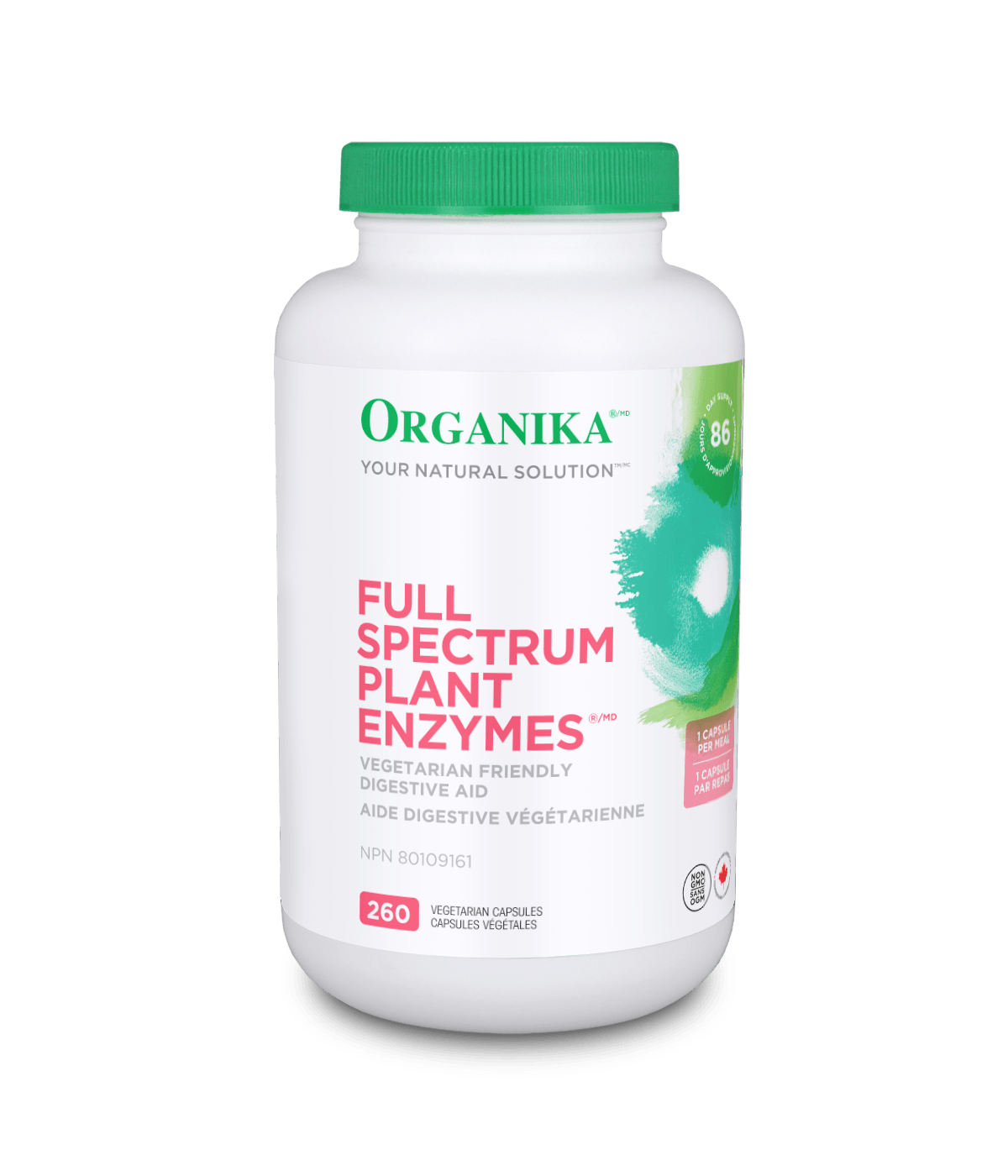 Organika Full Spectrum Plant Enzymes 260 Veggie Capsules