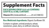Alora Naturals Liquid Vitamin D3 25ML Supplement Facts