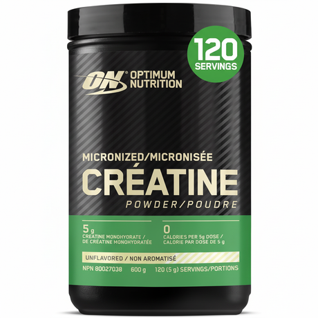 Optimum Nutrition Creatine Monohydrate 600g Unflavoured 120 Servings