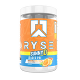 Ryse Loaded Pre 30 Servings — SunnyD Tangy Original tub, front label