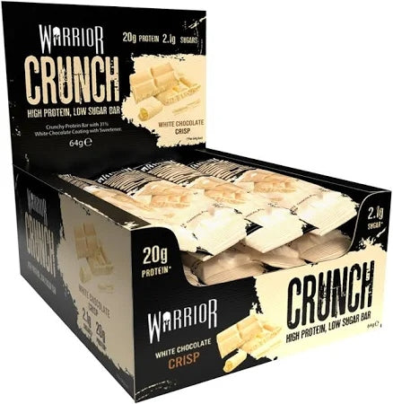 Warrior Crunch Protein Bar Box of 12 (White Chocolate Crisp)