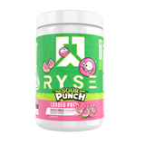 Ryse Loaded Pre 30 Servings — Sour Punch Sour Watermelon tub, front label