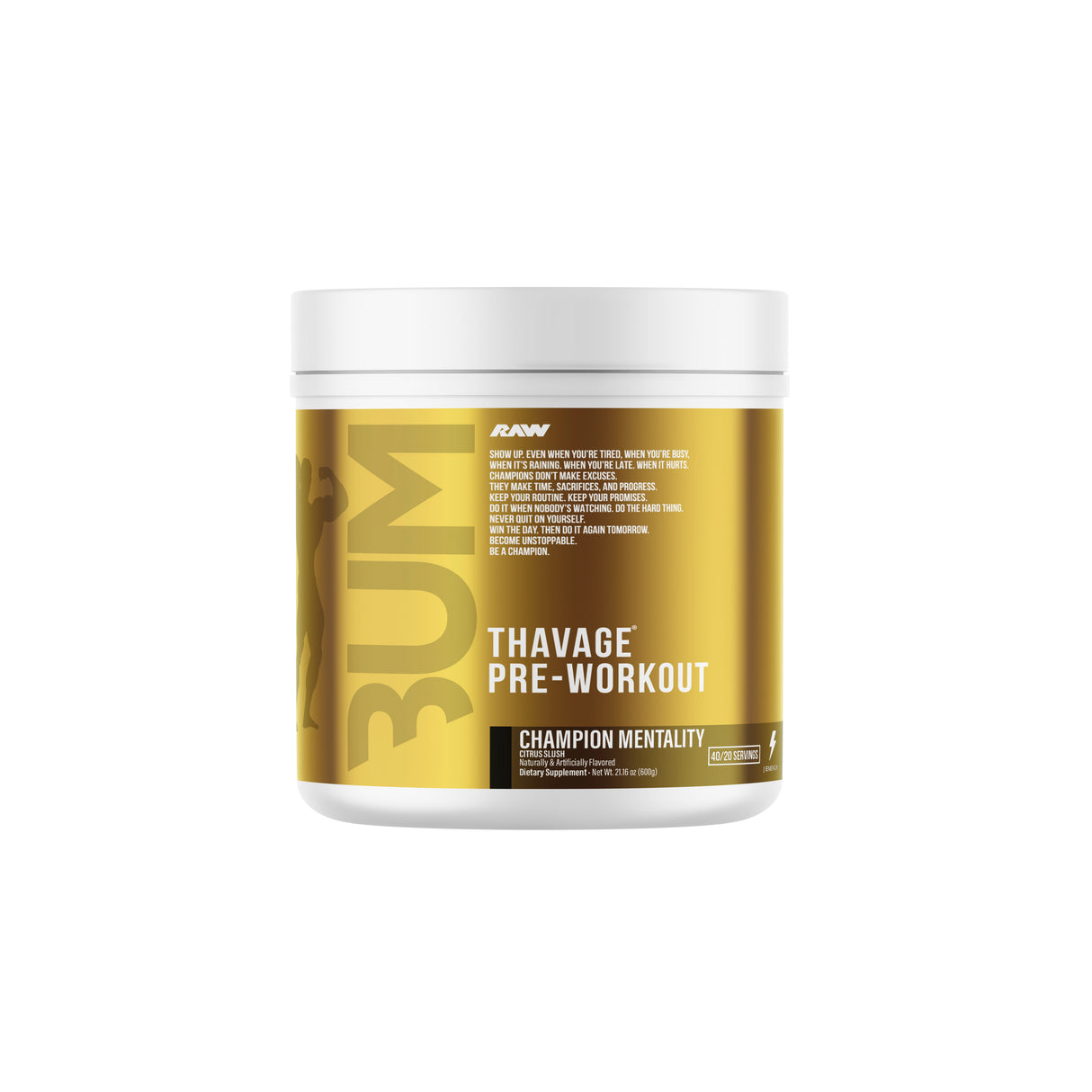 CBUM RAW Thavage Pre-Workout 40 Servings