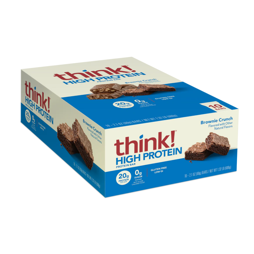 think! High Protein Bar Box of 10 (Brownie Crunch)