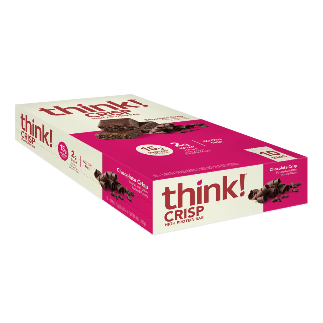 think! High Protein Bar Box of 10 (Chocolate Crisp)